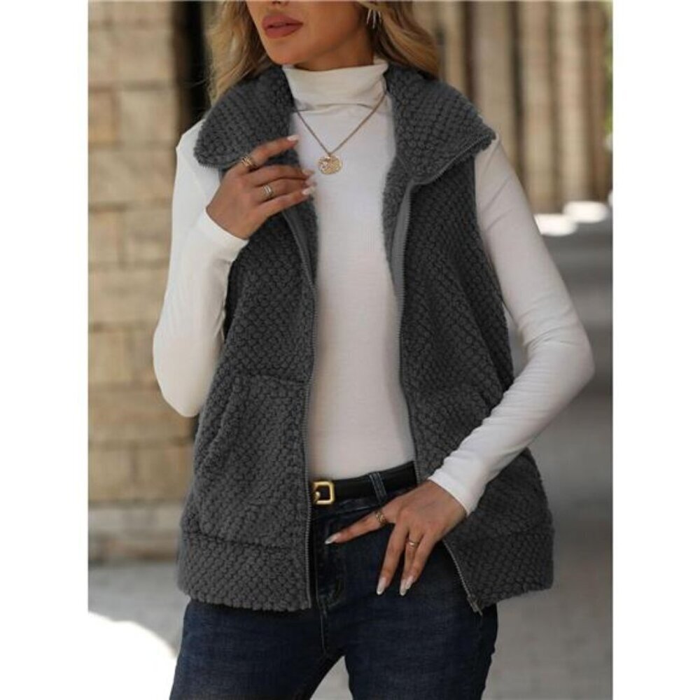 Zip-Up Vest Coat - Picture 9 of 11